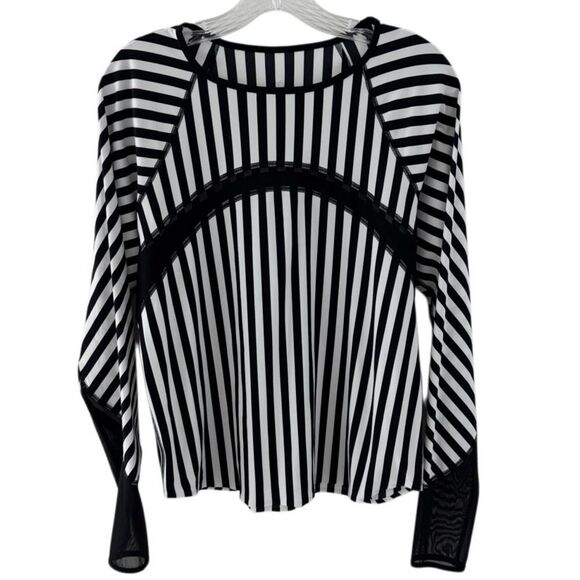 Lululemon Water: Sun Runner Long Sleeve Narrow Bold Stripe Vertical Prin… - Picture 8 of 13